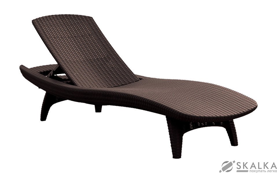 Шезлонг Keter искусственый ротанг Pacific коричневый (7290103660819) На фото Шезлонг Keter искусственый ротанг Pacific коричневый (7290103660819)