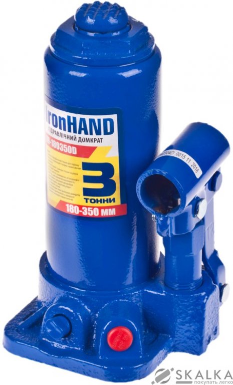 На фото Домкрат гидравлический Iron Hand 3 т 180-350 мм (IH-180350D)