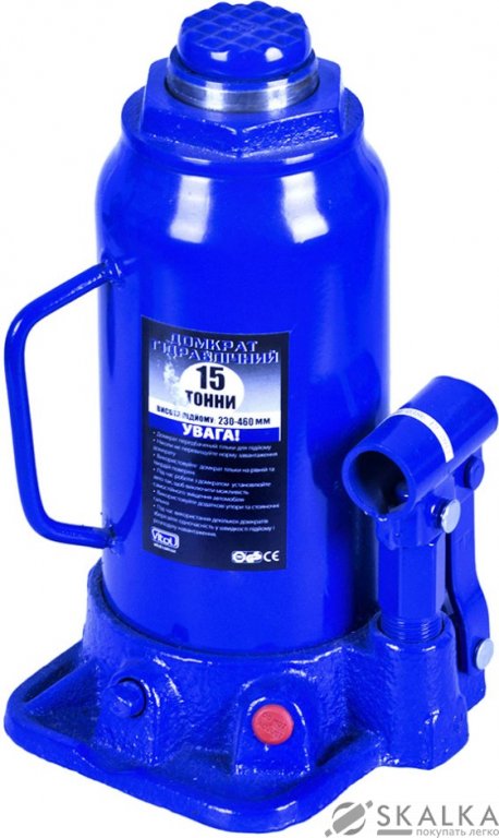 На фото Домкрат гидравлический Vitol 15 т 230-460 мм (ДБ-15002)