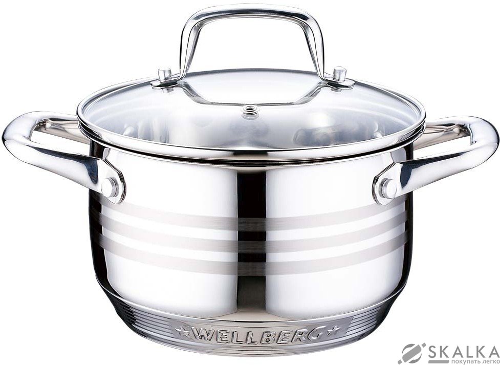 На фото Кастрюля Wellberg 20 см 3.6 л (WB-1149)