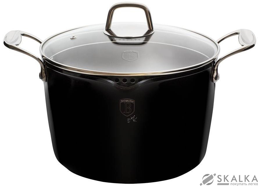 Кастрюля для пасты Berlinger Haus Black Royal Collection 24 см (BH-1680) На фото Кастрюля для пасты Berlinger Haus Black Royal Collection 24 см (BH-1680)