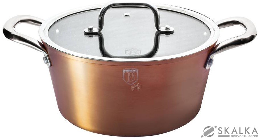Кастрюля Berlinger Haus Bronze Titan 24 см 4.1 л (BH-1689) На фото Кастрюля Berlinger Haus Bronze Titan 24 см 4.1 л (BH-1689)