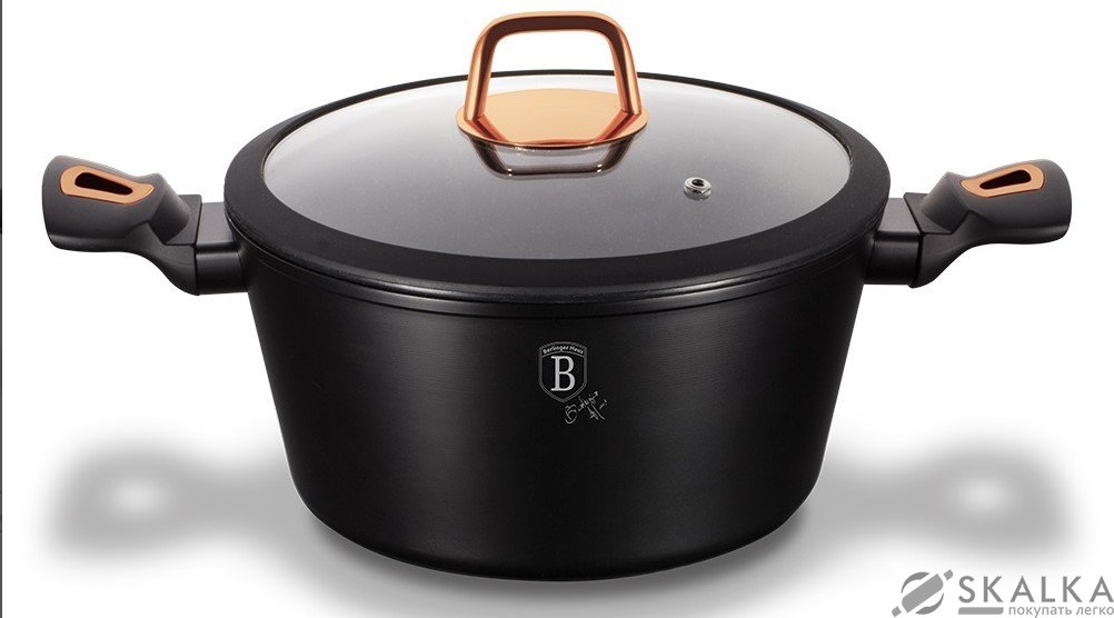 На фото Кастрюля Berlinger Haus Black Rose Collection 24 см (BH-1642 N)
