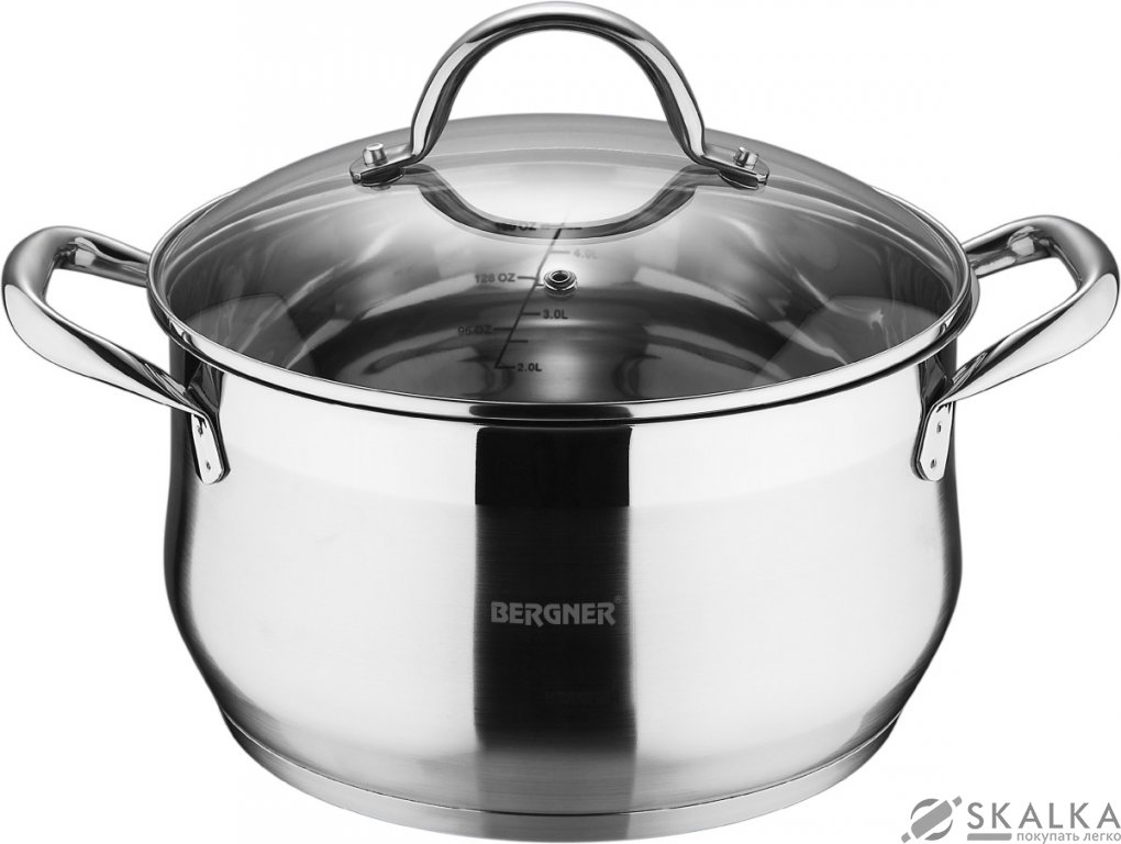 Кастрюля Bergner 24 см 6 л (BG-6508L) На фото Кастрюля Bergner 24 см 6 л (BG-6508L)
