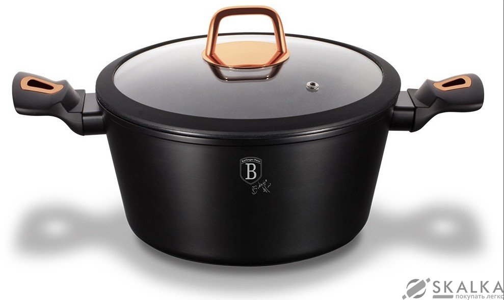 Кастрюля Berlinger Haus Black Rose Collection 20 см 2.5 л (BH-1641N) На фото Кастрюля Berlinger Haus Black Rose Collection 20 см 2.5 л (BH-1641N)