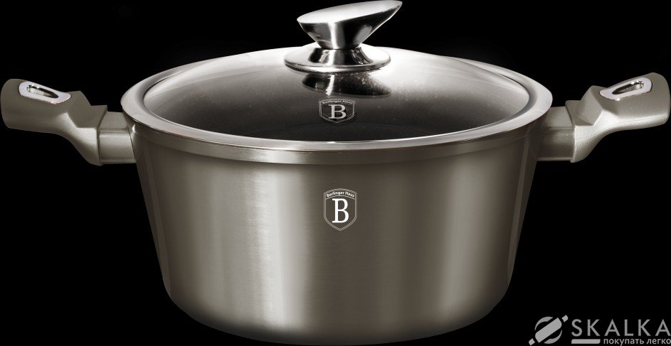 На фото Кастрюля Berlinger Haus Carbon Metallic Line 24 см 4.1 л (BH-1235N)
