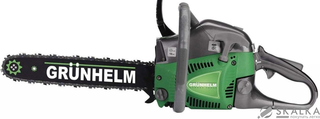 На фото Бензопила цепная Grunhelm 2.3 кВт GS38-14 (64856)