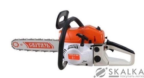 На фото Бензопила цепная Свитязь 3.3 кВт БП-5200/2 (69579)