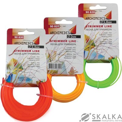 На фото Леска для мотокос с сердечником Forte 2.7 мм 15 м (40092)