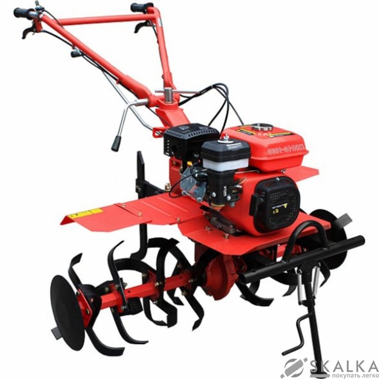 На фото Культиватор бензиновый Forte 7 л.с. 1050G колеса 8" (46621)