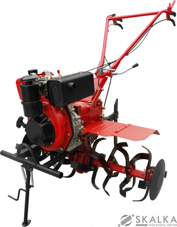 На фото Культиватор дизельный Forte 6 л.с. 1050 колеса 10" (46615)