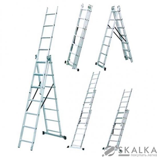На фото Лестница универсальная Werk 5.1 м 3х8 LZ3208B (35274)