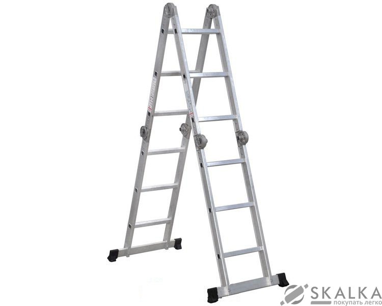 Лестница шарнирная комбинированная Werk 3.4 м 4x3 LC5412B (55542) На фото Лестница шарнирная комбинированная Werk 3.4 м 4x3 LC5412B (55542)