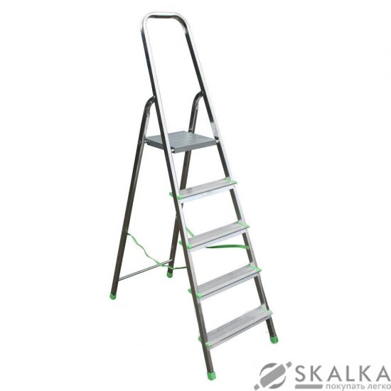 На фото Стремянка алюминиевая Itoss 5 ступеней 915 (15086)