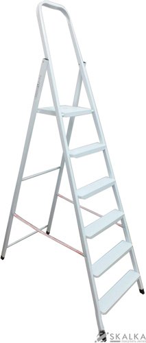 На фото Стремянка металлическая Werk 6 ступеней 216 (35446)