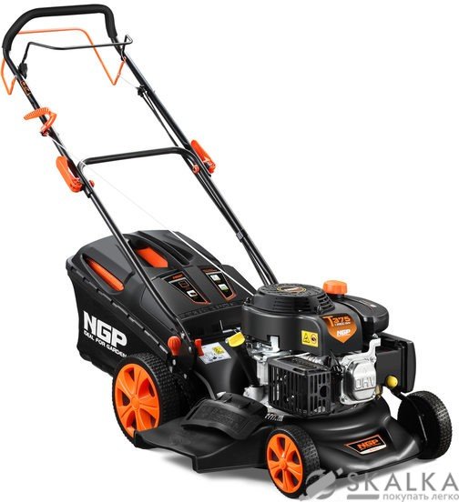 На фото Газонокосилка бензиновая Grunhelm S461VHY (63744)