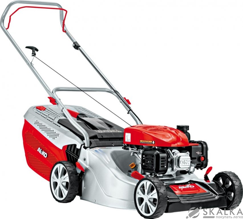 На фото Газонокосилка бензиновая AL-KO Highline 46.5 P-A (119616)