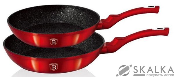 На фото Набор сковородок Berlinger Haus Burgundy Metallic 2 предмета BH-1612n