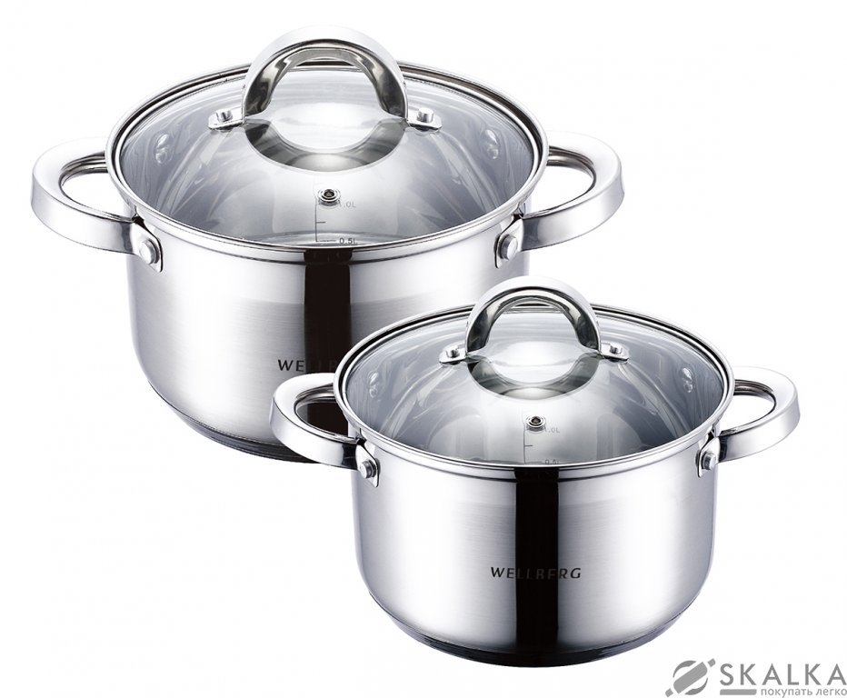 На фото Набор кастрюль Wellberg 4 предмета (WB-22482)