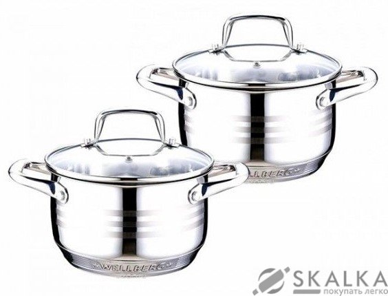 На фото Набор кастрюль Wellberg 4 предмета (WB-1912)