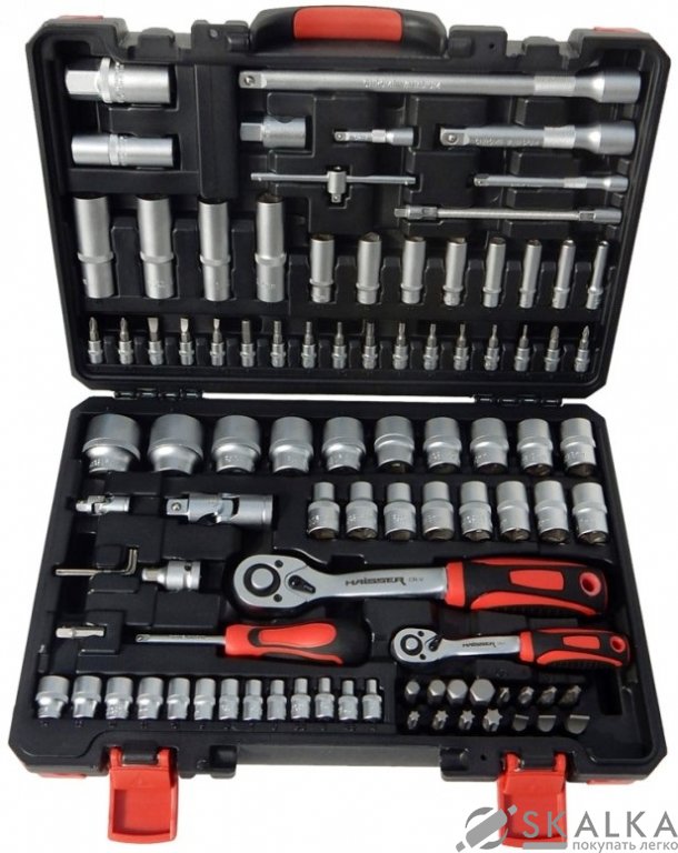 На фото Набор инструмента Haisser 1/4" 1/2" 94 предмета CrV (75590)