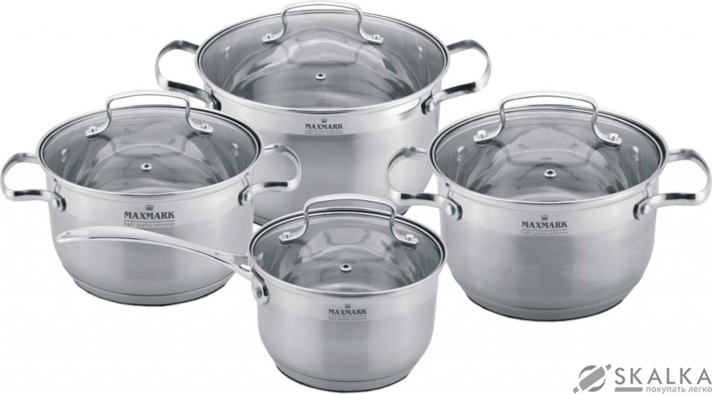 На фото Набор посуды Maxmark 8 предметов (MK-3008)