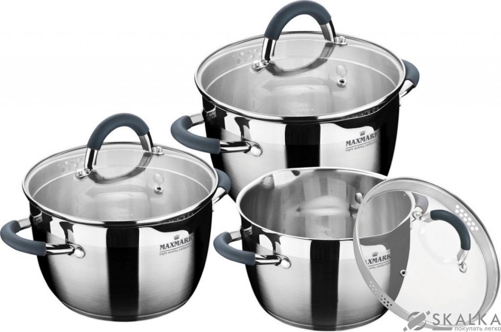 Набор посуды Maxmark 6 предметов (MK-VS5506A) На фото Набор посуды Maxmark 6 предметов (MK-VS5506A)