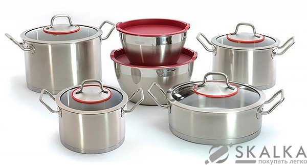 Набор посуды BergHoff Hotel Line 12 предметов (1112005) На фото Набор посуды BergHoff Hotel Line 12 предметов (1112005)