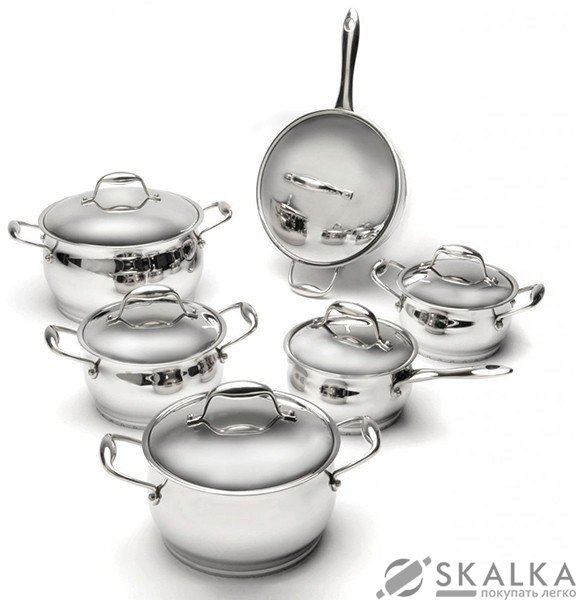Набор посуды BergHoff Zeno 12 предметов (1112275) На фото Набор посуды BergHoff Zeno 12 предметов (1112275)