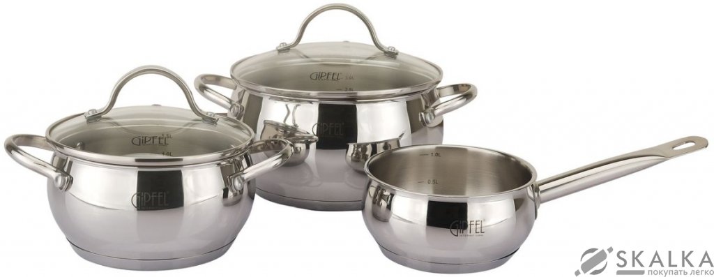 На фото Набор посуды TERZA 5 предметов (1509 GIPFEL)