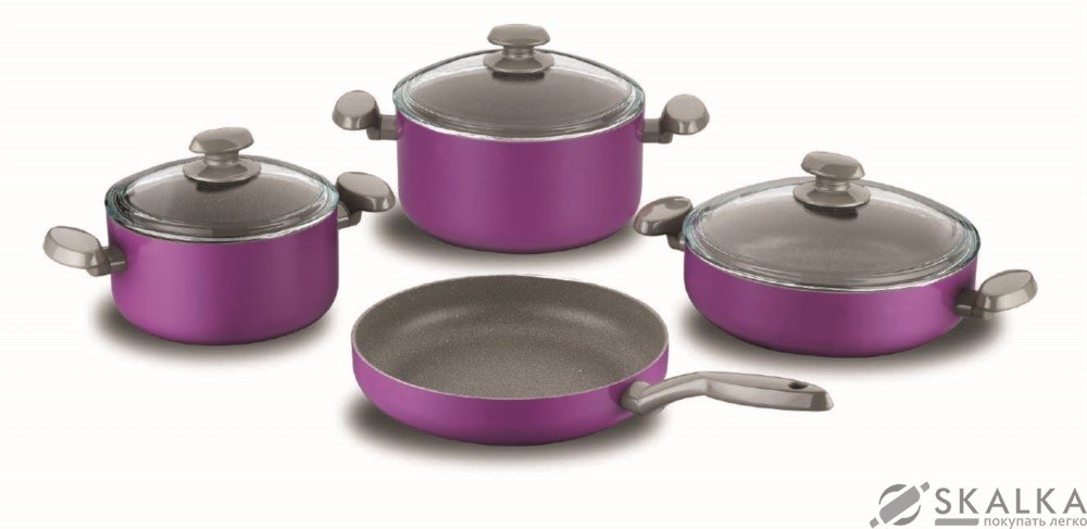 На фото Набор посуды Korkmaz Mia Erguvan Alu 7 предметов A1324