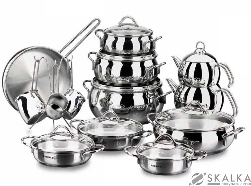 Набор посуды Korkmaz Tombik 23 предмета A1725 На фото Набор посуды Korkmaz Tombik 23 предмета A1725