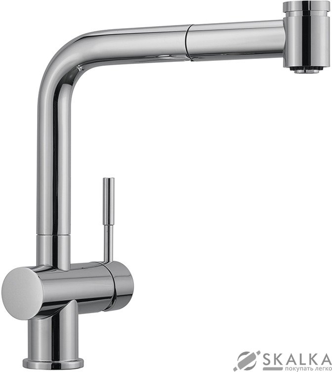 Кухонный смеситель Franke Logik Pull Out с выносным шлангом хром (115.0081.528) На фото Кухонный смеситель Franke Logik Pull Out с выносным шлангом хром (115.0081.528)