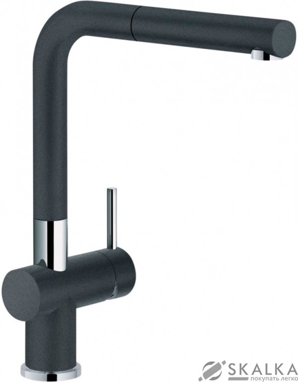 Кухонный смеситель Franke Active Plus Doc с выносным шлангом фрагранит оникс (115.0373.901) На фото Кухонный смеситель Franke Active Plus Doc с выносным шлангом фрагранит оникс (115.0373.901)