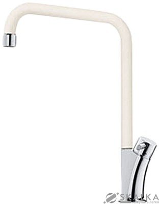 На фото Кухонный смеситель Franke GALILEO фрагранит хром/ваниль (115.0289.891)