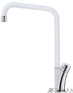 Кухонный смеситель Franke GALILEO фрагранит хром/белый (115.0289.844) На фото Кухонный смеситель Franke GALILEO фрагранит хром/белый (115.0289.844)