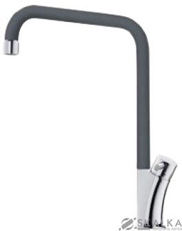 На фото Кухонный смеситель Franke GALILEO фрагранит хром/графит (115.0289.847)