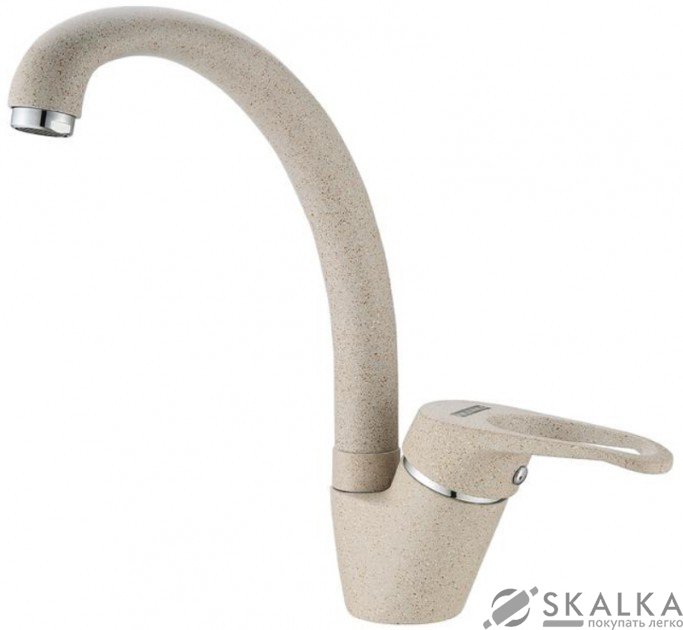 На фото Кухонный смеситель Franke VEGA фрагранит бежевый (115.0275.361)