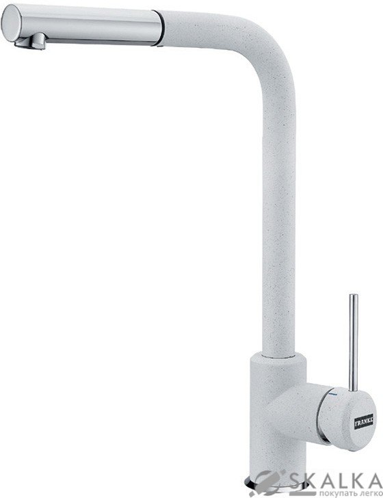 Кухонный смеситель Franke SIRIUS фрагранит хром/белый (115.0476.826) На фото Кухонный смеситель Franke SIRIUS фрагранит хром/белый (115.0476.826)