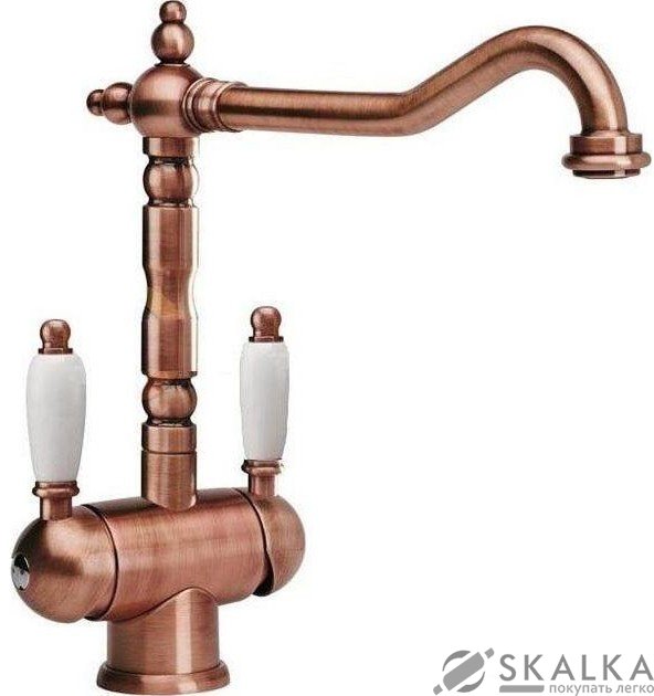 На фото Смеситель для кухни Franke OLD-ENGLAND BICOMAND медь (115.0028.209)