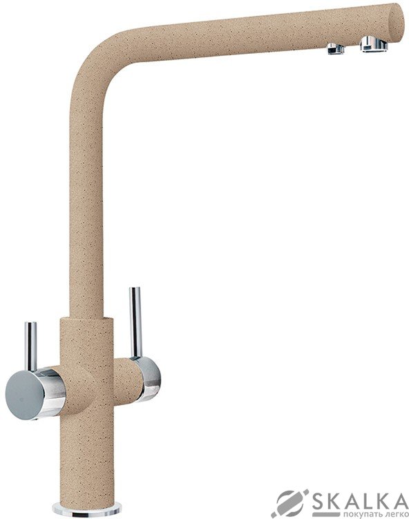 Смеситель для кухни Franke Neptune Clear Water хром/бежевый (115.0370.709) На фото Смеситель для кухни Franke Neptune Clear Water хром/бежевый (115.0370.709)