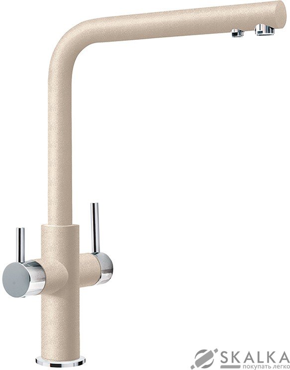 На фото Смеситель для кухни Franke Neptune Clear Water хром/ваниль (115.0370.710)