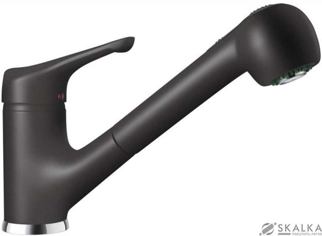 На фото Кухонный смеситель Schock Neos Basalt-41 базальт (54212041)