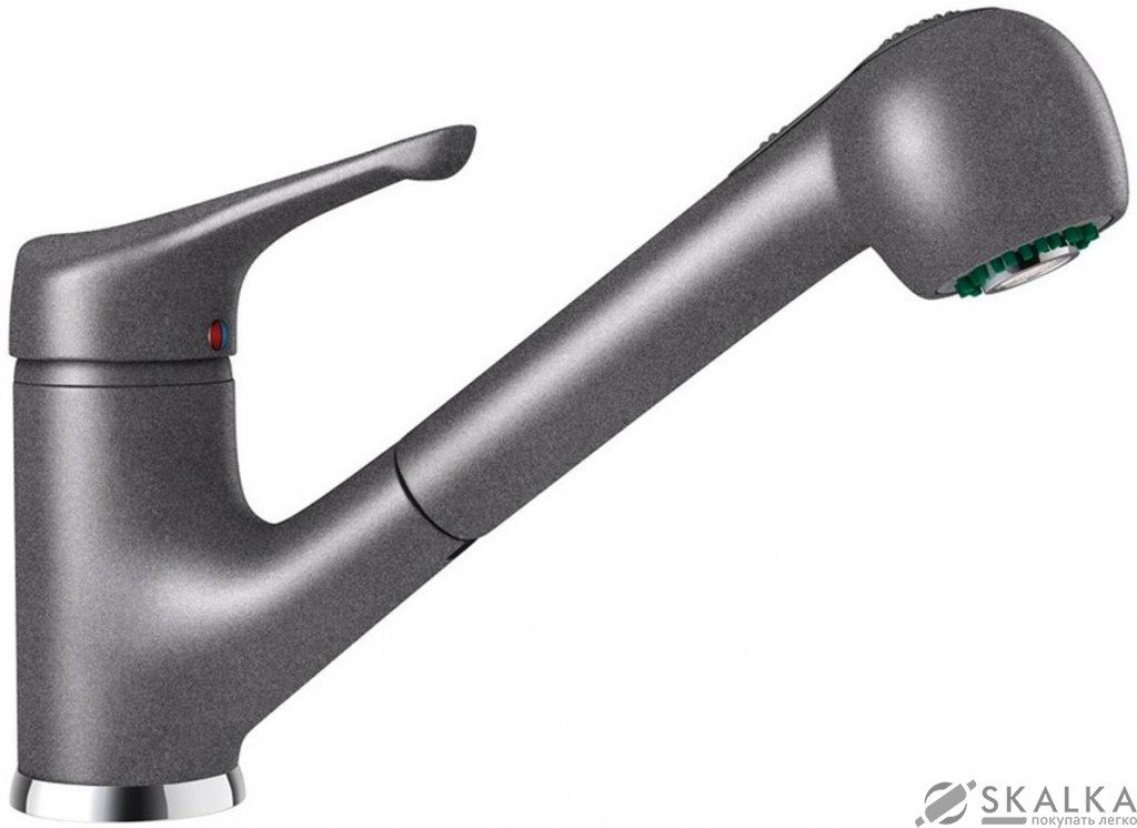 Кухонный смеситель Schock Neos Inox-12 серый (54212012) На фото Кухонный смеситель Schock Neos Inox-12 серый (54212012)