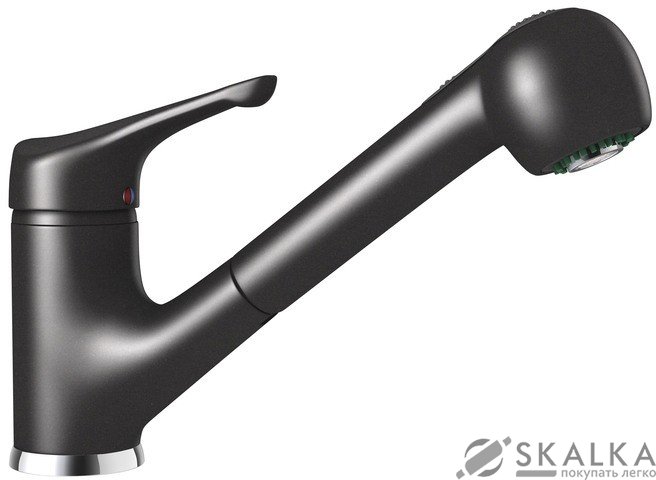 На фото Кухонный смеситель Schock Neos Nero-13 черный (54212013)