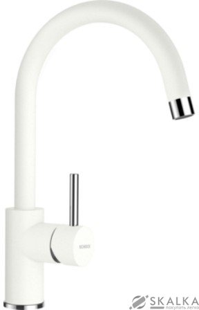 Кухонный смеситель Schock Plutos Alpina-07 белый (58900007) На фото Кухонный смеситель Schock Plutos Alpina-07 белый (58900007)