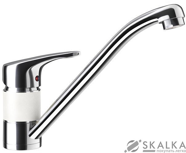 Кухонный смеситель Schock SC40 Alpina-07 хром/белый (56300007) На фото Кухонный смеситель Schock SC40 Alpina-07 хром/белый (56300007)