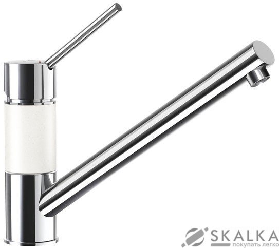 Кухонный смеситель Schock SC50 Alpina-07 хром/белый (50300007) На фото Кухонный смеситель Schock SC50 Alpina-07 хром/белый (50300007)