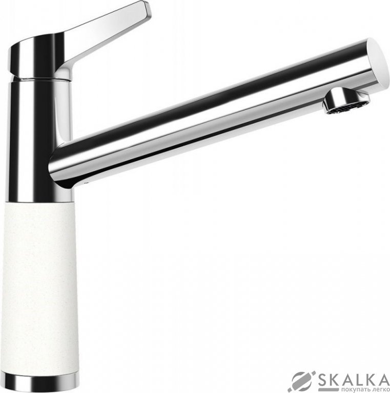 Кухонный смеситель Schock SC510 Alpina-07 хром/белый (55400007) На фото Кухонный смеситель Schock SC510 Alpina-07 хром/белый (55400007)