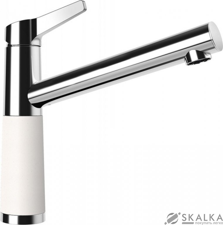 Кухонный смеситель Schock SC510 Polaris-99 хром/белый (55400099) На фото Кухонный смеситель Schock SC510 Polaris-99 хром/белый (55400099)